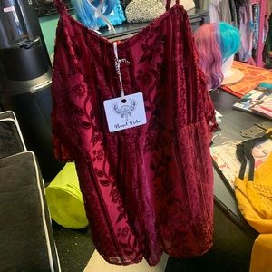 cute wine colored romper!